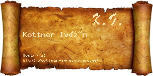 Kottner Iván névjegykártya